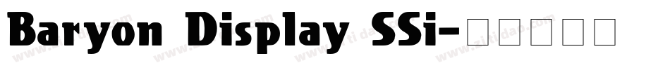 Baryon Display SSi字体转换